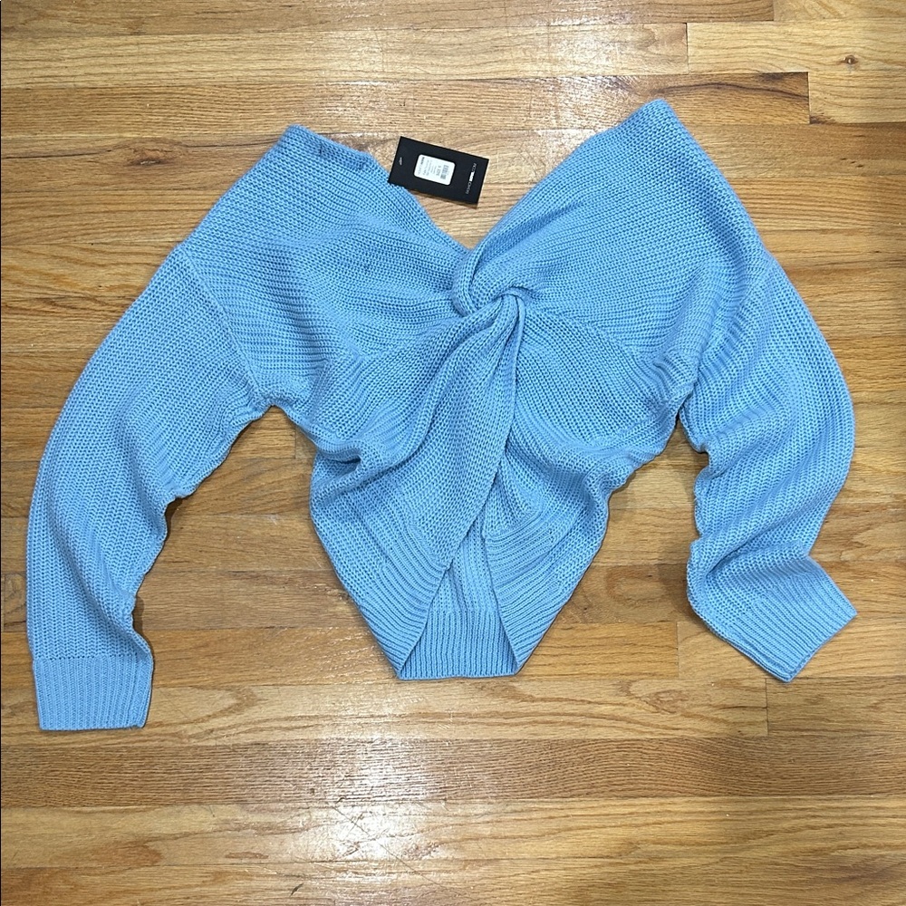 Fashion Nova Sky Blue Off-the-Shoulder Sweater
*negotiable*